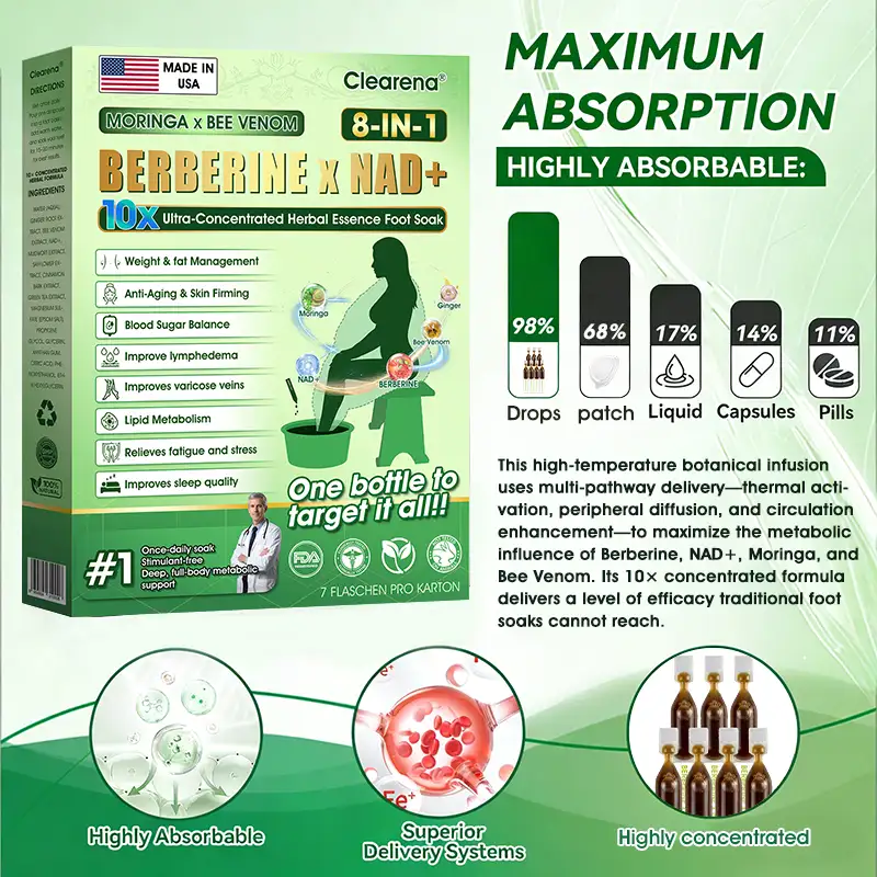 ๐๐๐๐ข๐๐ข๐๐ฅ US ๐๐ญ๐จ๐ซ๐ | ๐๐ฅ๐๐๐ซ๐๐ง๐ยฎ Moringa ยท Bee Venom ยท Berberine ร NAD+ Eight-in-one 10ร Ultra-Concentrated Herbal Essence Foot Soak โ ๐๐ง๐๐ ๐๐๐ข๐ฅ๐ฒ, ๐๐ข๐ฌ๐ข๐๐ฅ๐ ๐๐๐ฌ๐ฎ๐ฅ๐ญ๐ฌ ๐ข๐ง ๐ ๐๐๐ฒ๐ฌ - Image 11