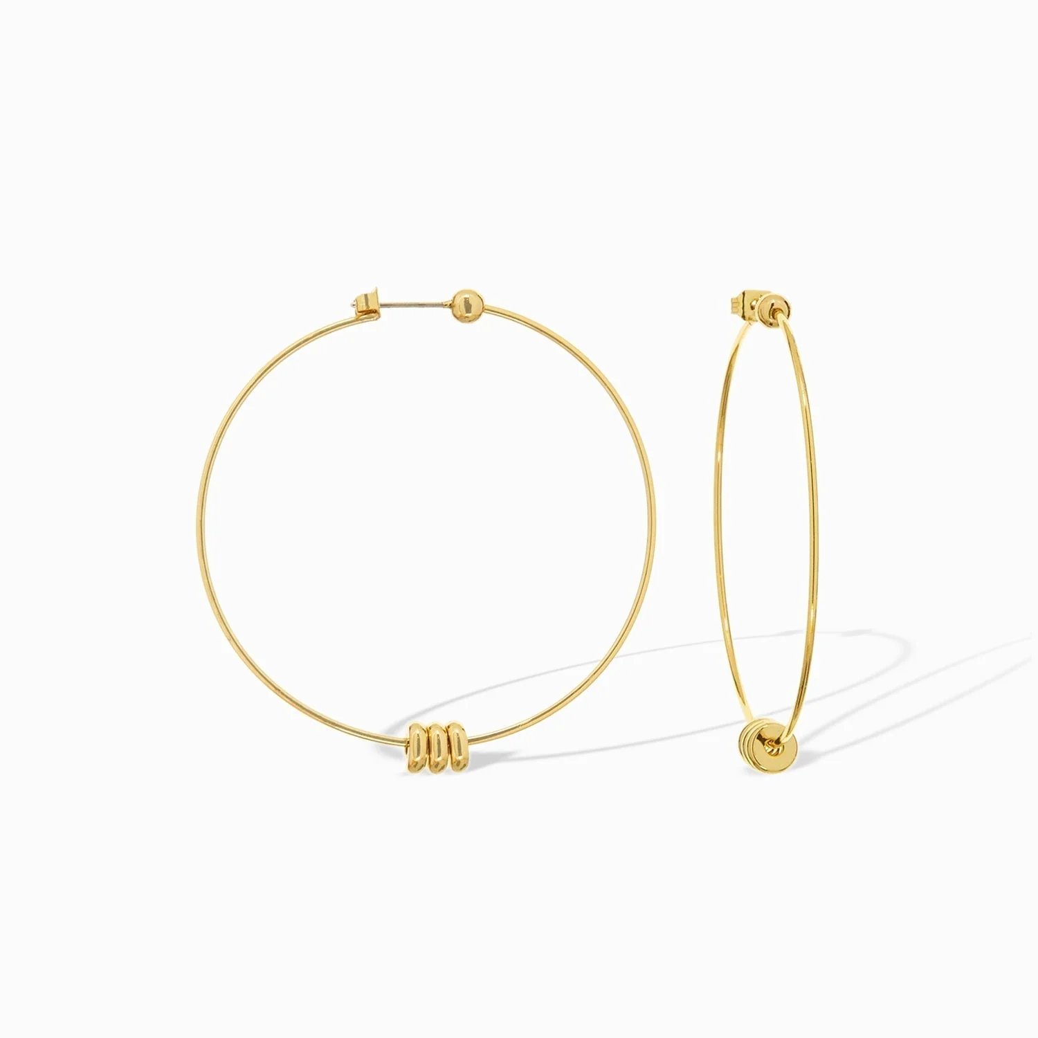 thin hoop with rondelle beads - Image 4