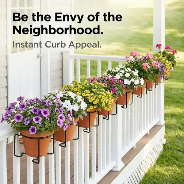 Hanging Flower Pots for Home Kitchens are Commonly Used On Balconies with Iron Hollow Hanging Leaves to Decorate The Stable Garden Green Well Hanging Flower Baskets (Champagne) - Image 7