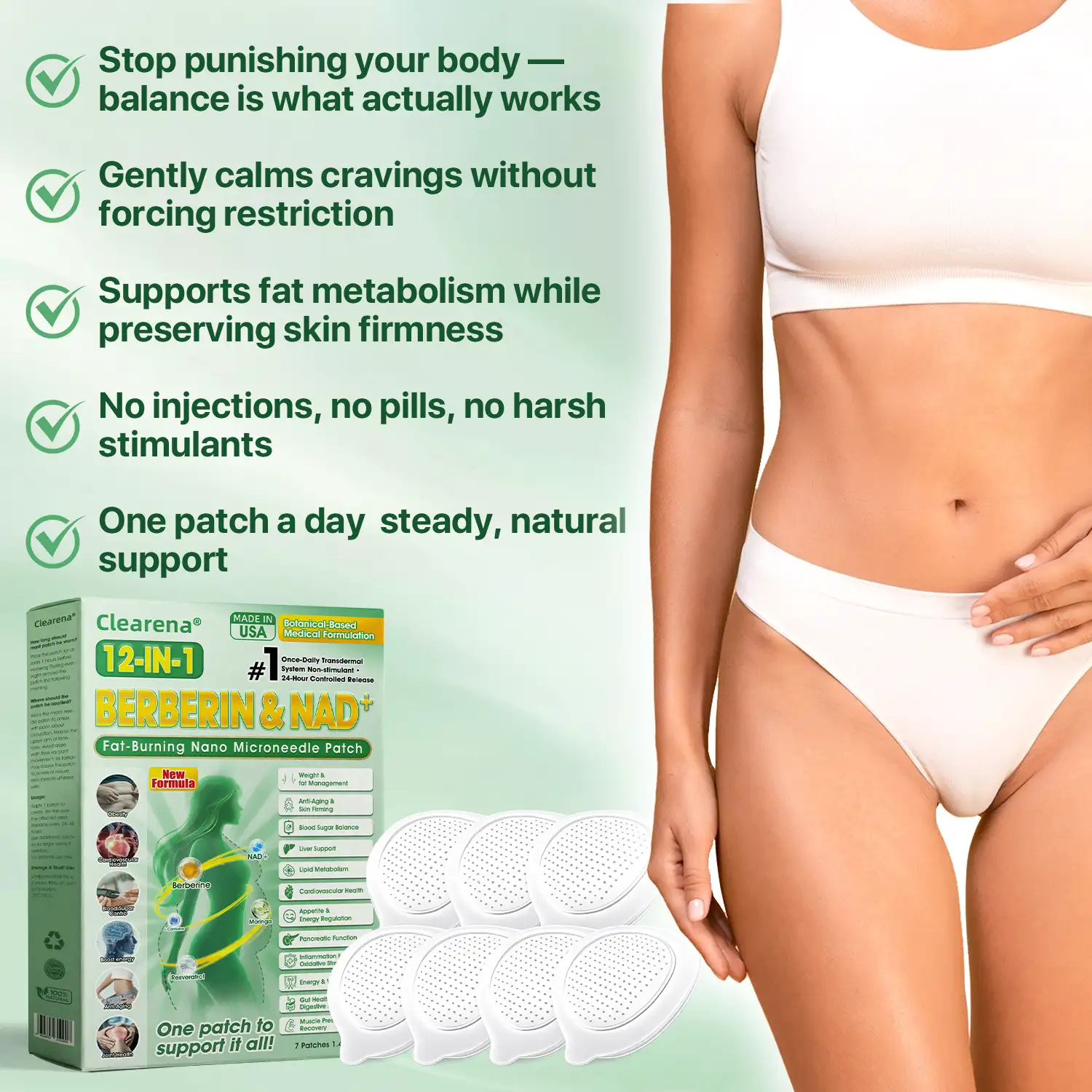Official Store | ☀️☀️Lyyeto® Moringa Berberine + NAD+ 10-in-1 Nano Microneedle Patch(Just once a day, visible changes in 7 days) - Image 7