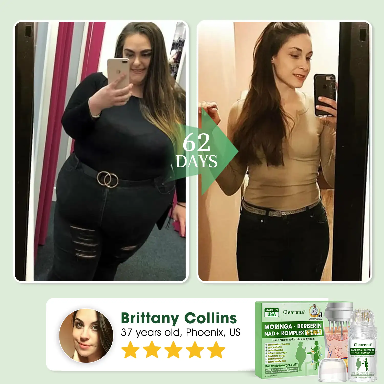 Official Store | โ๏ธ ๐๐ฅ๐๐๐ซ๐๐ง๐ยฎ Nano Microneedle Infusion System๐ฌ โ Moringa ยท Berberine + NAD+ 12-in-1 Metabolic Complex (300% Deeper Absorption, Once Daily, Visible Changes in 7 Days) - Image 5