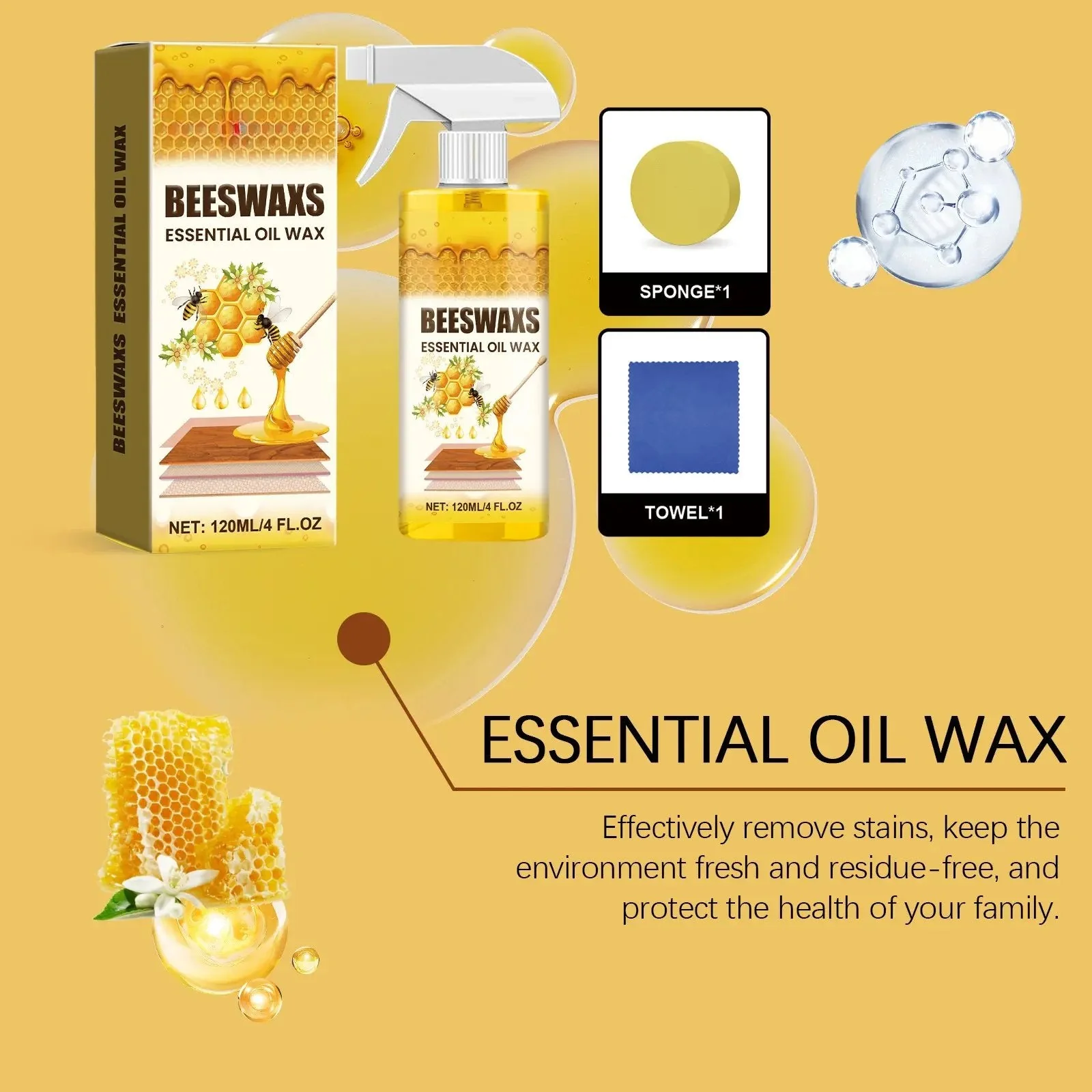 【Official Home Care】✨ WoodGlow Pro · 3-in-1 Natural Beeswax Revitalizer · Instant Scratch Repair & Anti-Dust Shield for All Wood Surfaces — Non-Greasy Botanical Formula, Long-Lasting Shine & Protection in Seconds! - Image 4