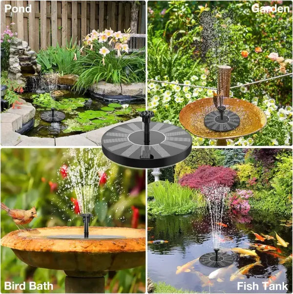 【Official Garden Store】☀️⛲ SolarFlow Eco-Smart · 6-in-1 Solar Fountain Pump · Floating Pool Fountain for Garden, Patio & Pool Parties — No Wiring, Just Sunlight, Starts in Seconds! - Image 11