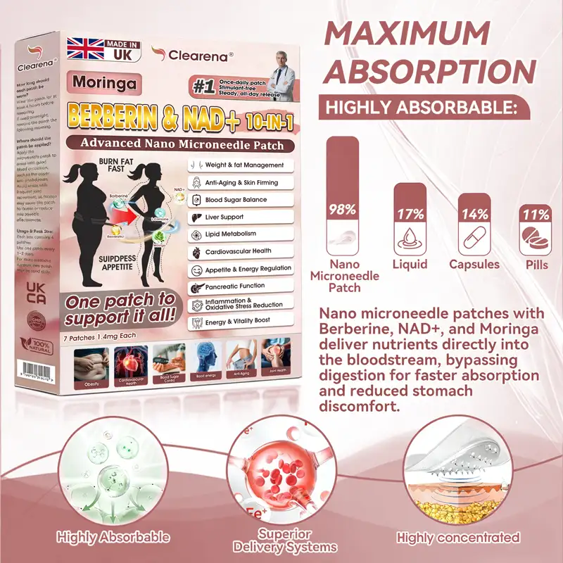🧑‍⚕️ 𝐎𝐟𝐟𝐢𝐜𝐢𝐚𝐥 US 𝐒𝐭𝐨𝐫𝐞 🇺🇸| 𝐂𝐥𝐞𝐚𝐫𝐞𝐧𝐚® 𝟏𝟎-𝐢𝐧-𝟏 𝐀𝐝𝐯𝐚𝐧𝐜𝐞𝐝 𝐍𝐚𝐧𝐨 𝐌𝐢𝐜𝐫𝐨𝐧𝐞𝐞𝐝𝐥𝐞 𝐏𝐚𝐭𝐜𝐡 (𝐌𝐨𝐫𝐢𝐧𝐠𝐚 · 𝐁𝐞𝐫𝐛𝐞𝐫𝐢𝐧𝐞 × 𝐍𝐀𝐃+) — 𝐎𝐧𝐜𝐞 𝐃𝐚𝐢𝐥𝐲, 𝐑𝐞𝐬𝐮𝐥𝐭𝐬 𝐢𝐧 𝟕 𝐃𝐚𝐲𝐬 - Image 7