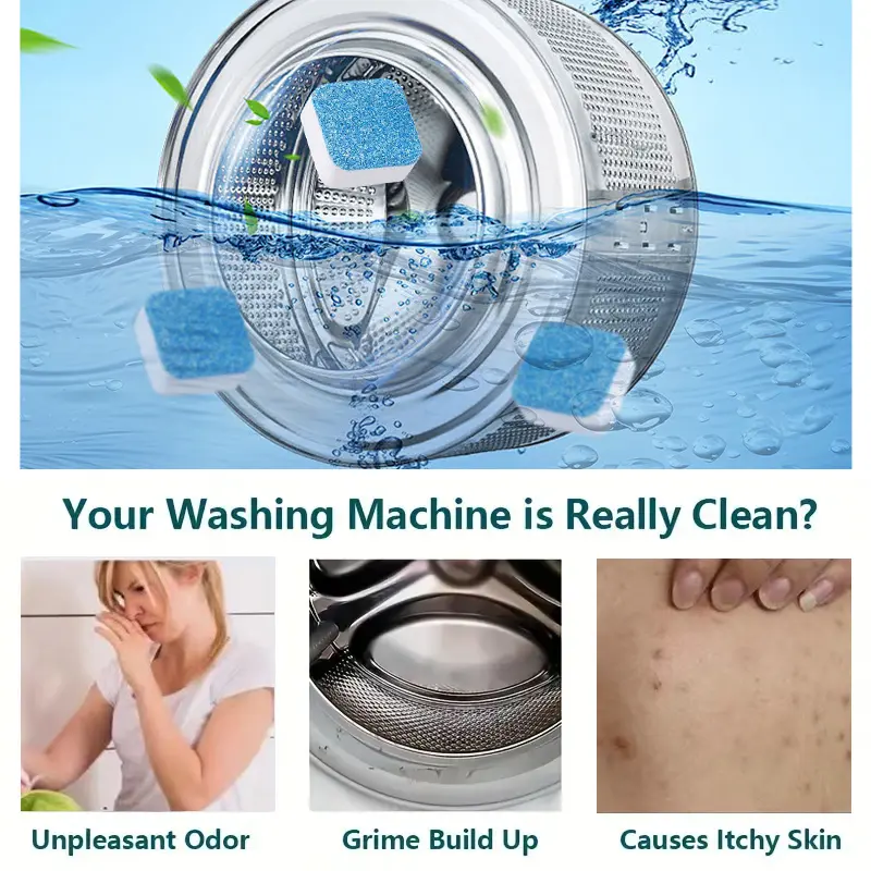 🔥Washing machine cleaning tablets, descaling agent, suitable for automatic and semi-automatic washing machines, household/commercial use Household Cleaners Home Goods - Image 2