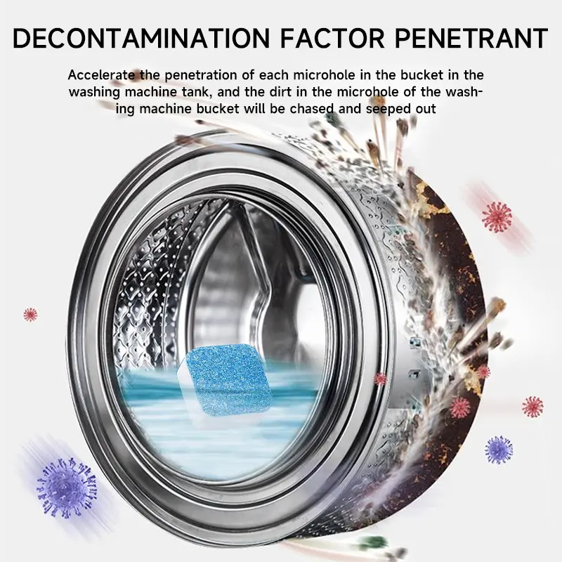 🔥Washing machine cleaning tablets, descaling agent, suitable for automatic and semi-automatic washing machines, household/commercial use Household Cleaners Home Goods - Image 4