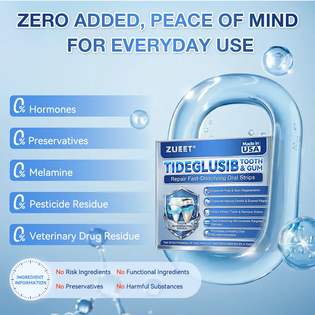 【𝐎𝐟𝐟𝐢𝐜𝐢𝐚𝐥 𝐔𝐒 𝐒𝐭𝐨𝐫𝐞  】ZUEET® 🦷 Tideglusib Fast‑Dissolving Tooth & Gum Repair Oral Strips ✨ (Supports tooth repair and helps relieve gum discomfort and other common oral concerns) - Image 12